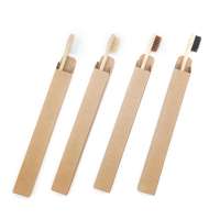 Wholesale FDA Eco- friendly Charcoal Bristles OEM Bamboo Toothbrush with Cleaning Brush